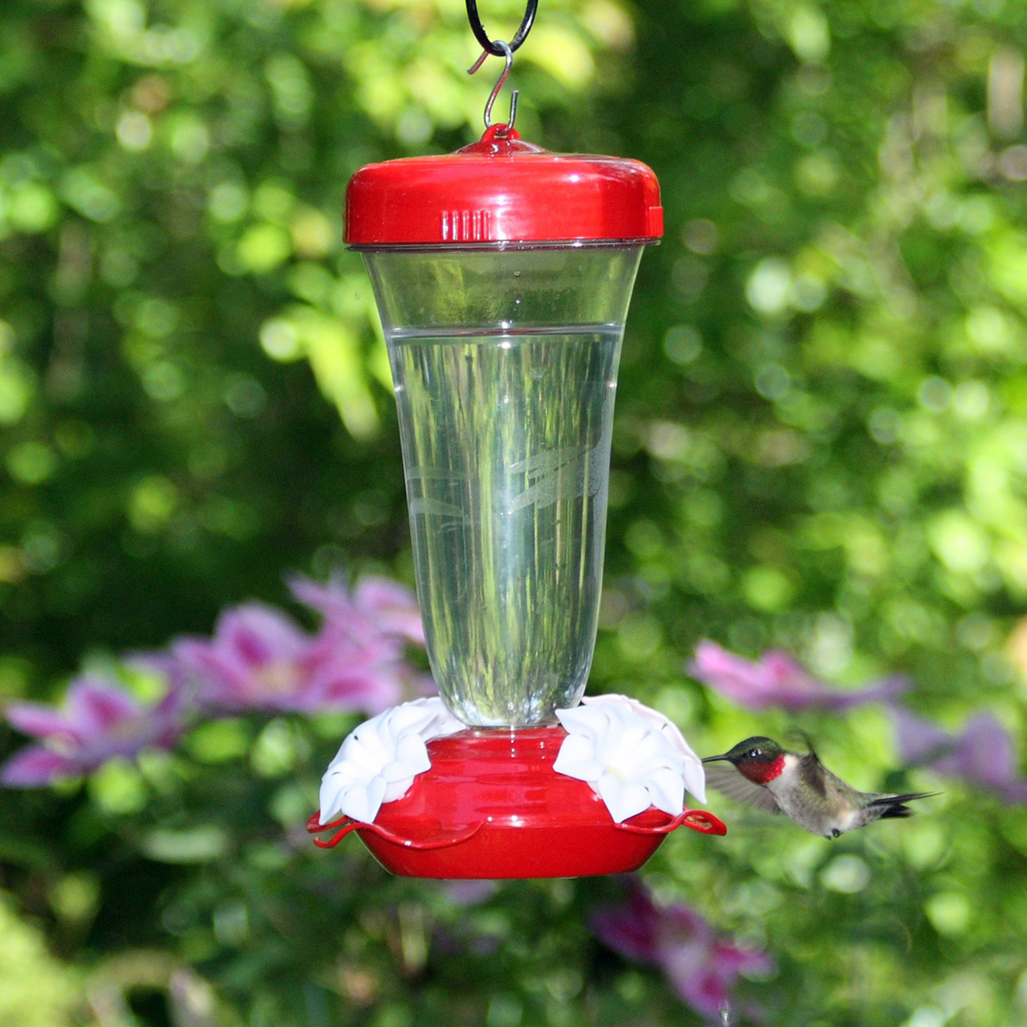 Perky Pet Etched Hummingbird TopFill, PushPull Hummingbird Feeder