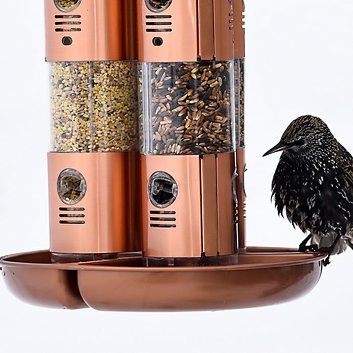 Perky Pet Copper Triple Tube Bird Feeder