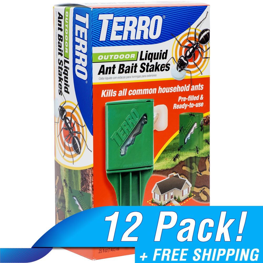 TERRO® Outdoor Liquid Ant Bait Stakes Bulk 12 Pack