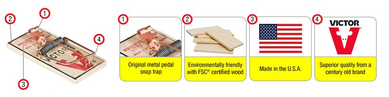 Victor Wood Metal-Pedal Mouse Trap (2 Count)