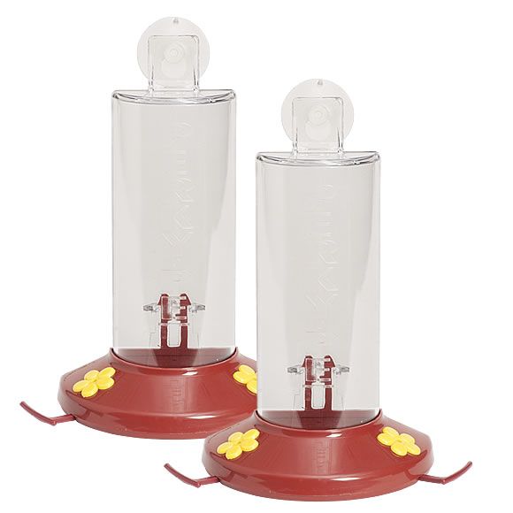 Perky Pet Window Mount Plastic Hummingbird Feeder 2 Pack