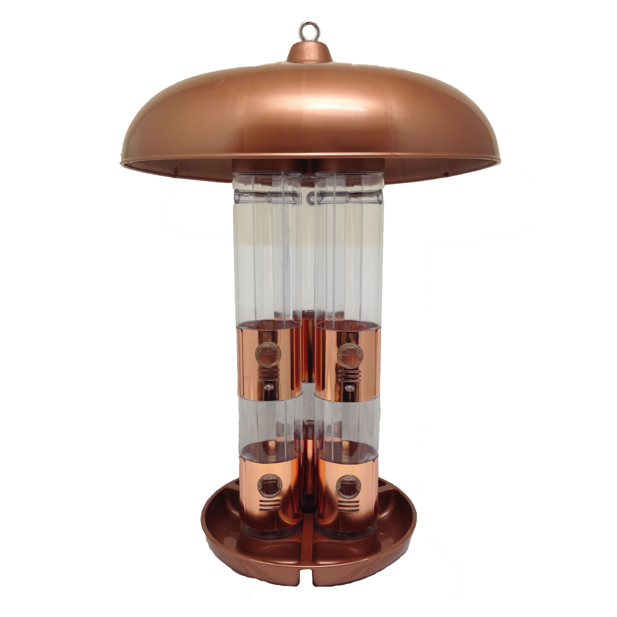 Perky Pet Copper Finish Triple Tube Bird Feeder 2 Pack