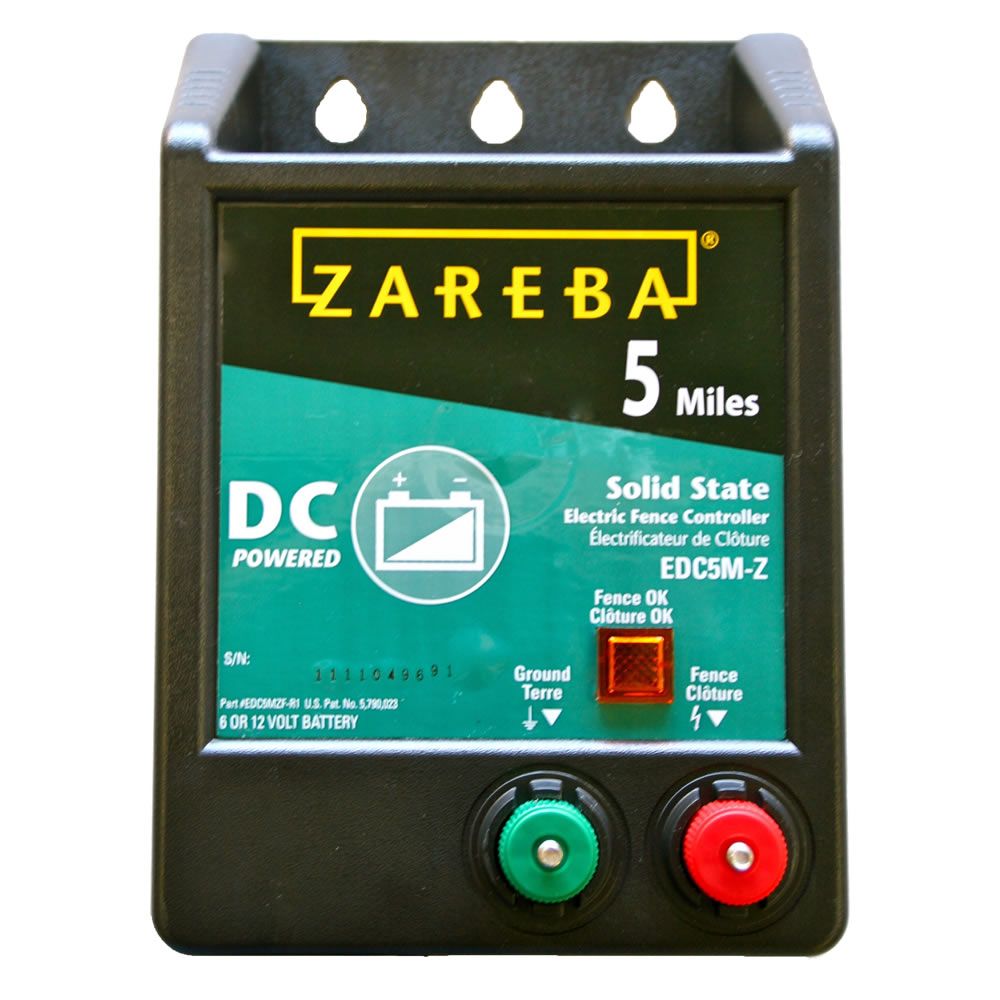 5 Mile Battery Operated Solid State Fence Charger | Zareba EDC5M-Z